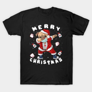 Merry Christmas 2020 Dog Santa Pug Christmas Costume T-Shirt